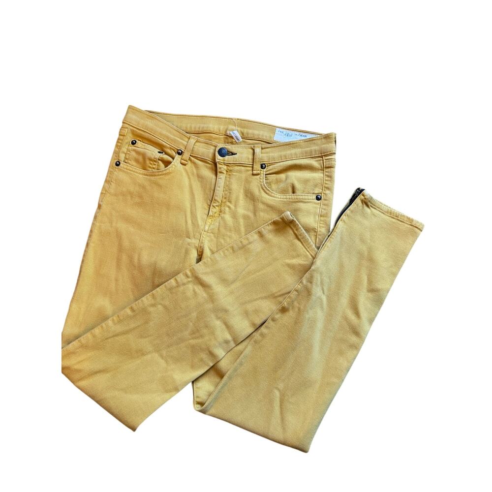 Rag & Bone Mustard Yellow Zipper Jeans 29